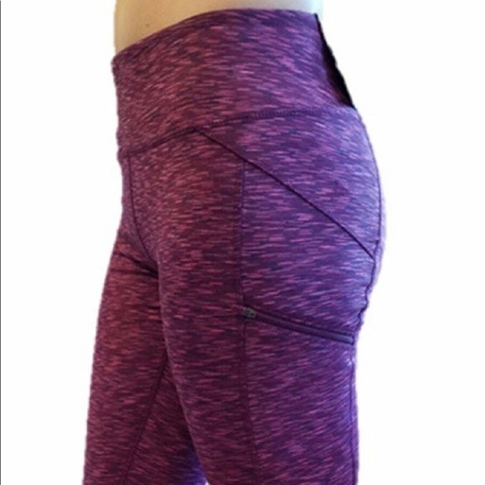 Purple leggings with zipper pockets!